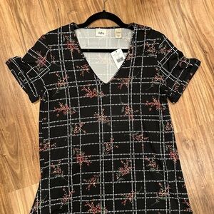 Daytrip Black Floral Top NWT